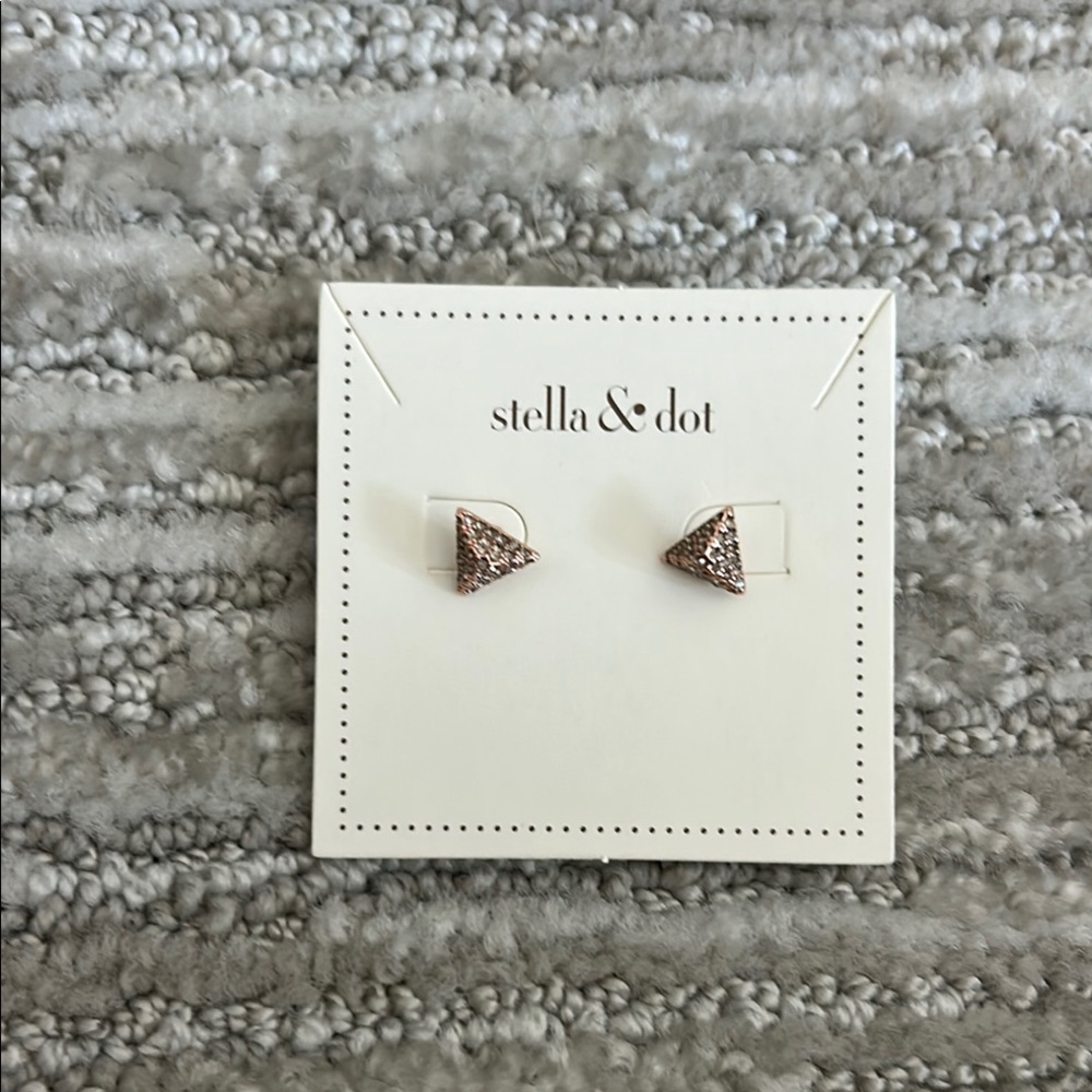 Stella & Dot Triangle Stud Earrings
